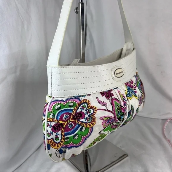 Vera Bradley Palm Beach Gardens Perfect Shoulder Bag Purse Floral Paisley - Picture 5 of 13